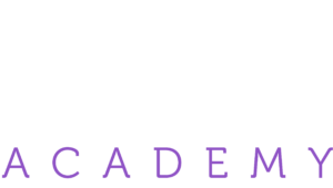 Logo SSIA Academy blanc avec violet academy
